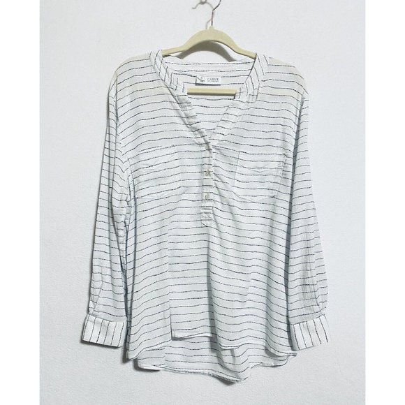 Carve Designs Tops - Carve Designs Top Womens XL Striped Dylan Blouse Lightweight Organic Cotton